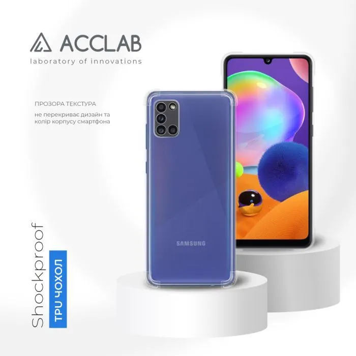 Чохол до мобільного телефона ACCLAB ShockProof Samsung Galaxy A31 Transparent (1283126553851) зображення 4