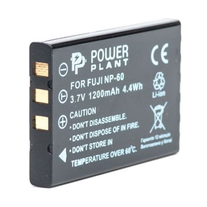 Аккумулятор к фото/видео PowerPlant Fuji NP-60, SB-L1037, SB-1137, D-Li12, NP-30, KLIC-5000, LI- (DV00DV1047)