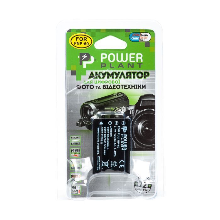 Аккумулятор к фото/видео PowerPlant Fuji NP-60, SB-L1037, SB-1137, D-Li12, NP-30, KLIC-5000, LI- (DV00DV1047) изображение 3