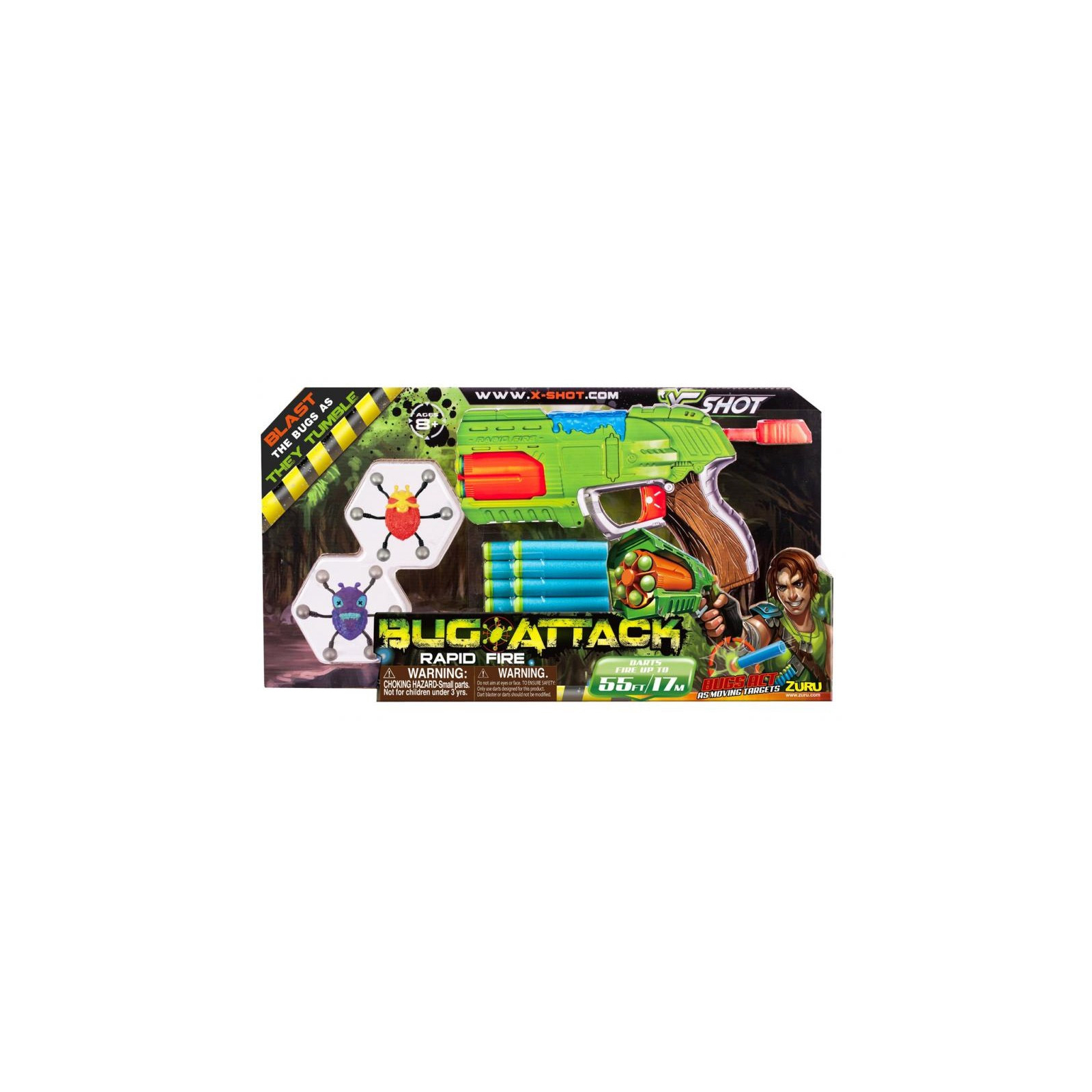 Игрушечное оружие Zuru X-Shot Бластер-нейтрализатор Огонь по жукам Rapid Fire (4801) изображение 3