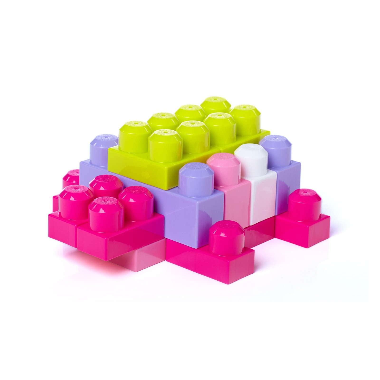 Конструктор Mega Bloks рожевий у мішку 60 деталей (DCH54) зображення 3