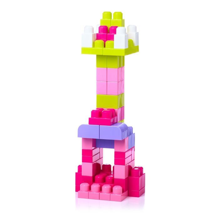 Конструктор Mega Bloks рожевий у мішку 60 деталей (DCH54) зображення 5