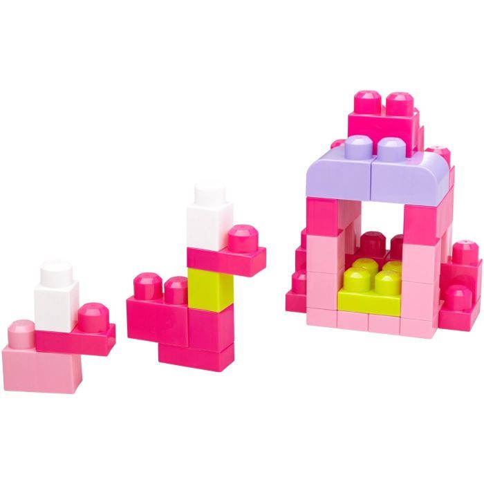 Конструктор Mega Bloks рожевий у мішку 60 деталей (DCH54) зображення 7