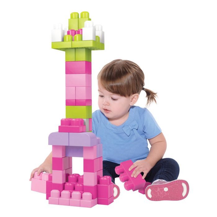 Конструктор Mega Bloks рожевий у мішку 60 деталей (DCH54) зображення 8