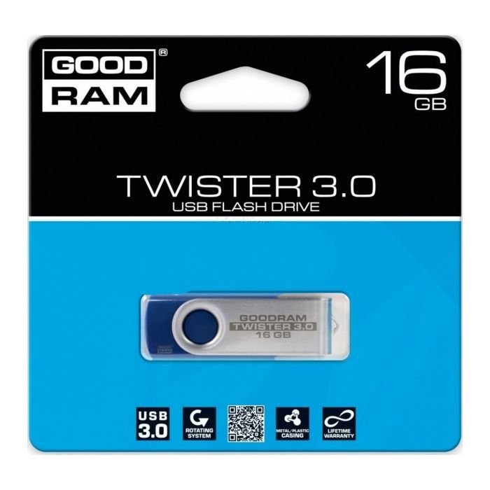 USB флеш накопитель Goodram 8GB Twister Black USB 2.0 (UTS2-0080K0R11) изображение 3