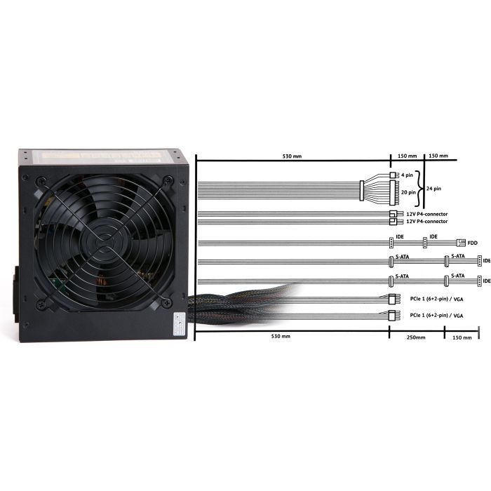 Блок питания Vinga 500W (VPS-500P) изображение 5