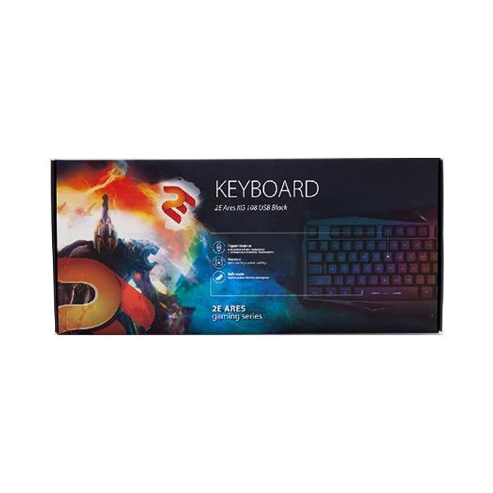 Клавіатура 2E Ares KG 108 USB Black (2E-KG108UB) зображення 2