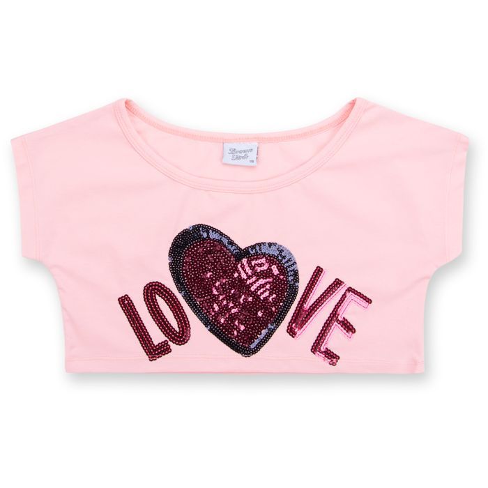 Набір дитячого одягу Breeze "LOVE" з паєток (9007-116G-beige) зображення 3