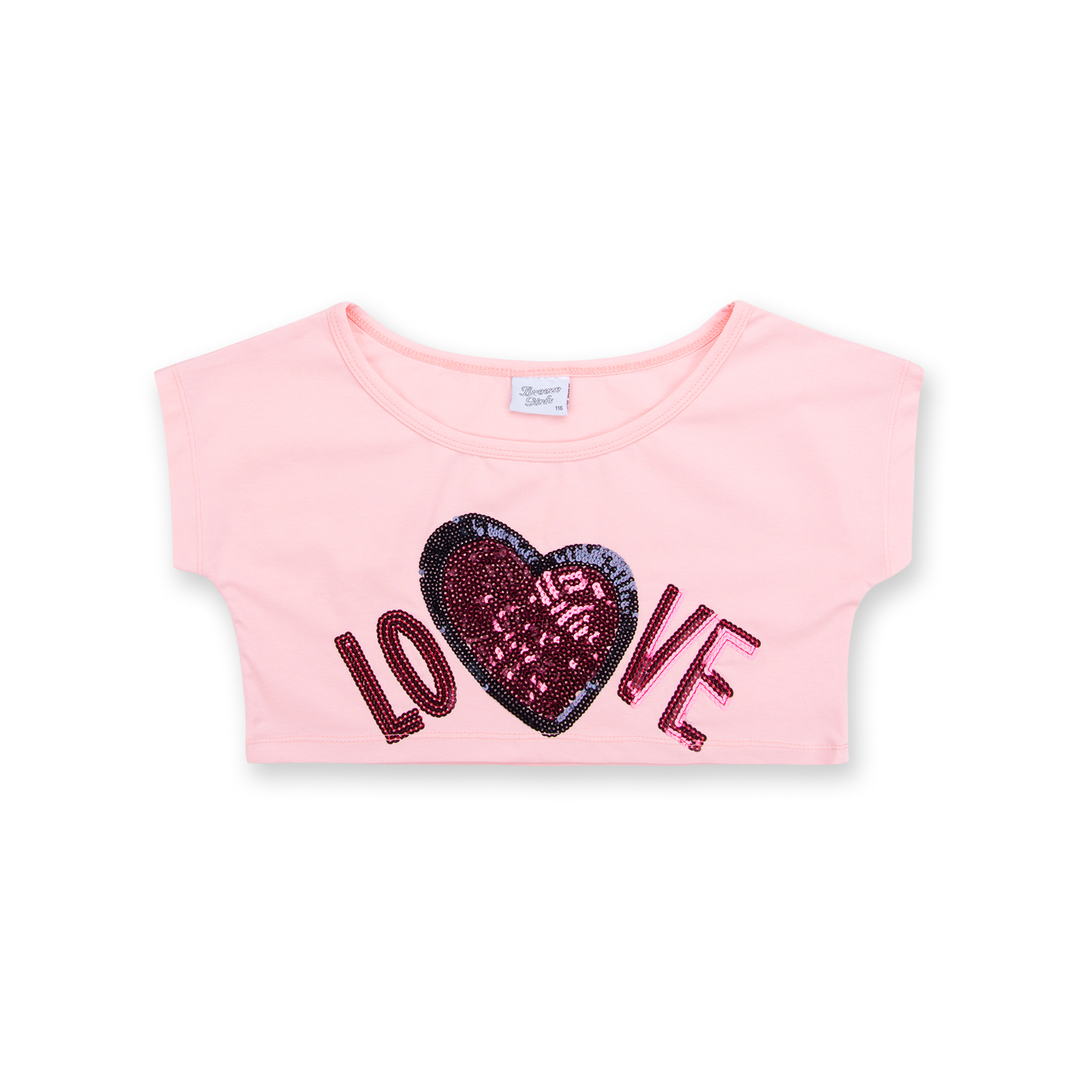 Набор детской одежды Breeze "LOVE" из пайеток (9007-128G-beige) изображение 3