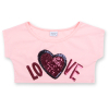 Набір дитячого одягу Breeze "LOVE" з паєток (9007-116G-beige) зображення 3