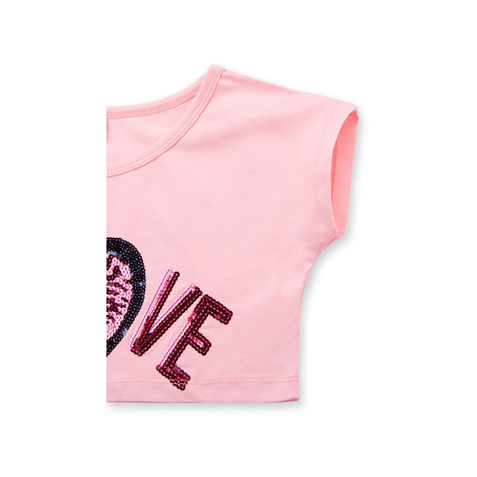 Набір дитячого одягу Breeze "LOVE" з паєток (9007-116G-pink) зображення 6