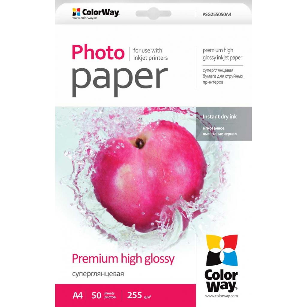 Фотобумага ColorWay Letter (216x279mm) Premium High glossy (PSG255050LT)
