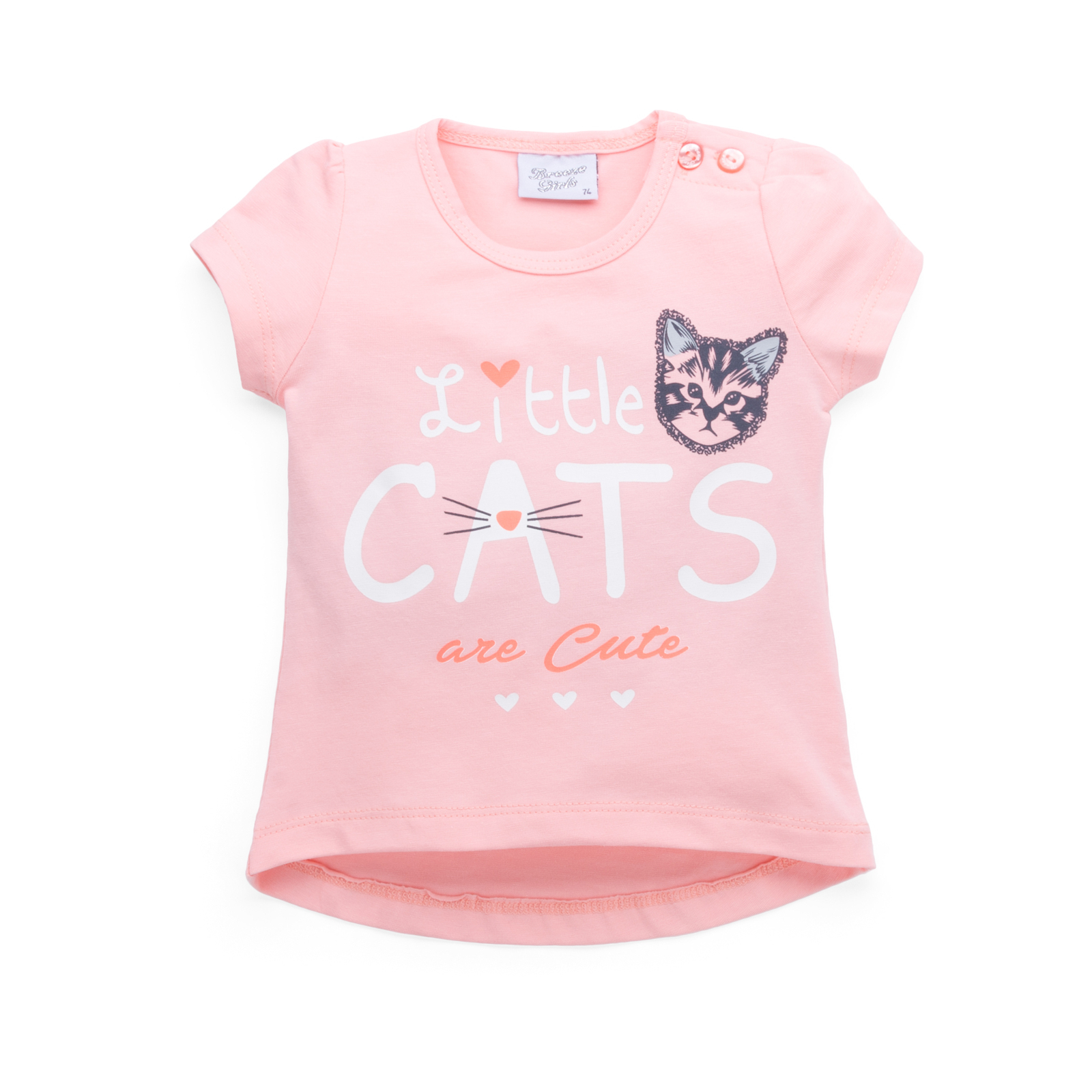 Набор детской одежды Breeze футболка с котиком и штанишки с кармашками (8983-74G-peach) изображение 2