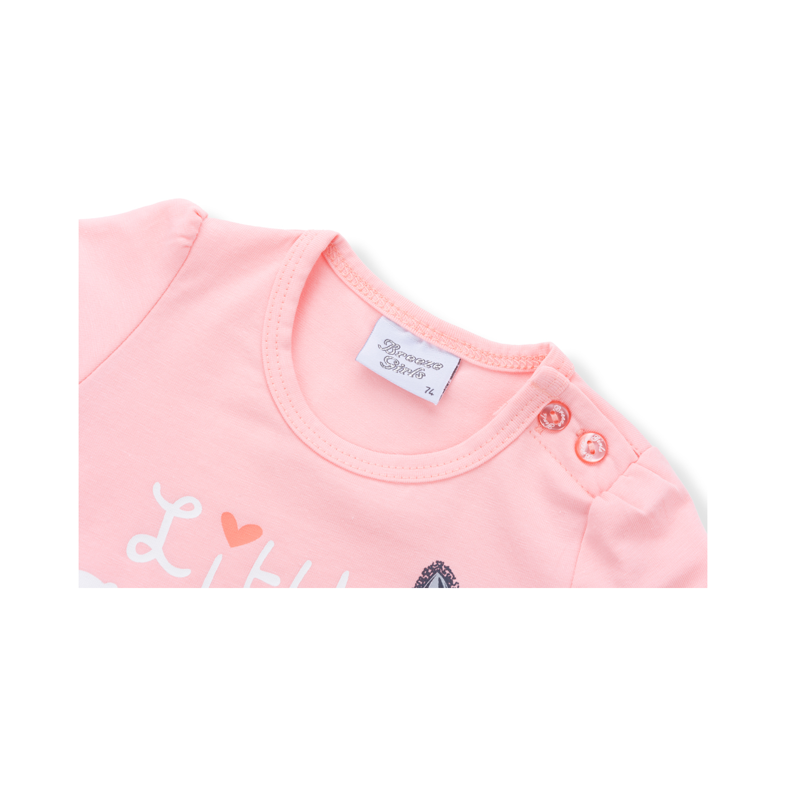 Набор детской одежды Breeze футболка с котиком и штанишки с кармашками (8983-74G-peach) изображение 5