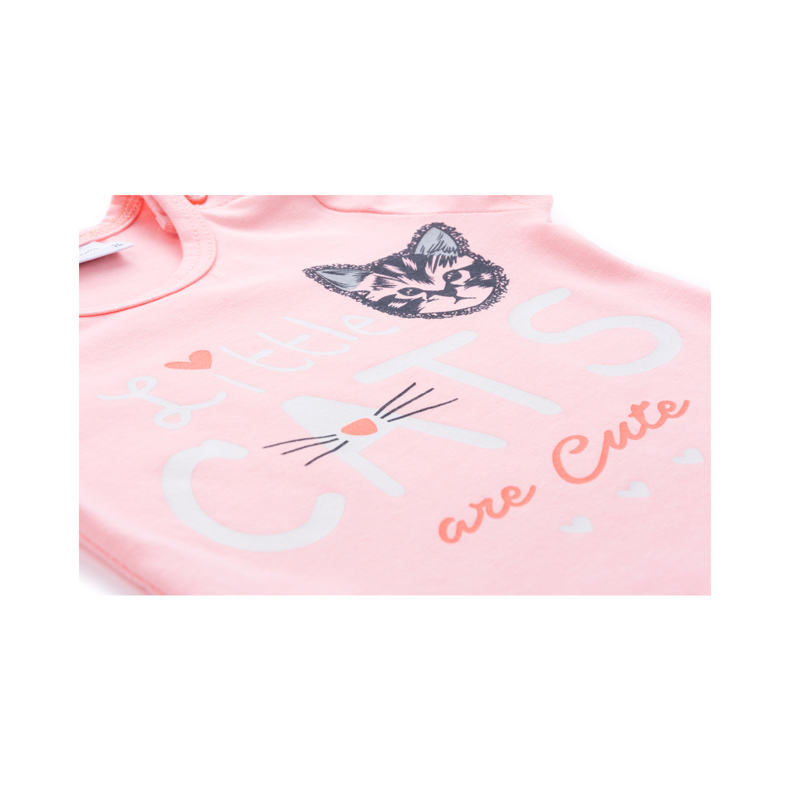 Набор детской одежды Breeze футболка с котиком и штанишки с кармашками (8983-74G-cream) изображение 6