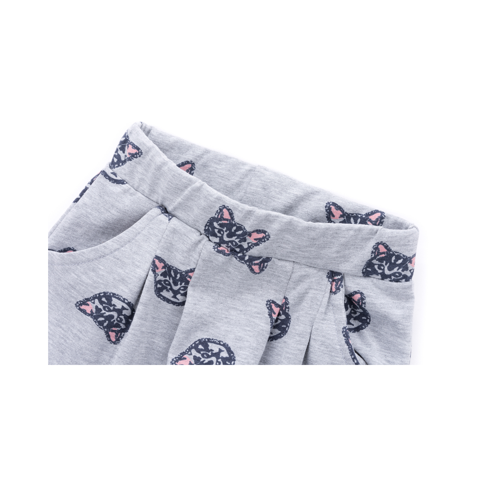Набор детской одежды Breeze футболка с котиком и штанишки с кармашками (8983-74G-cream) изображение 7