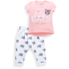 Набор детской одежды Breeze футболка с котиком и штанишки с кармашками (8983-74G-peach)