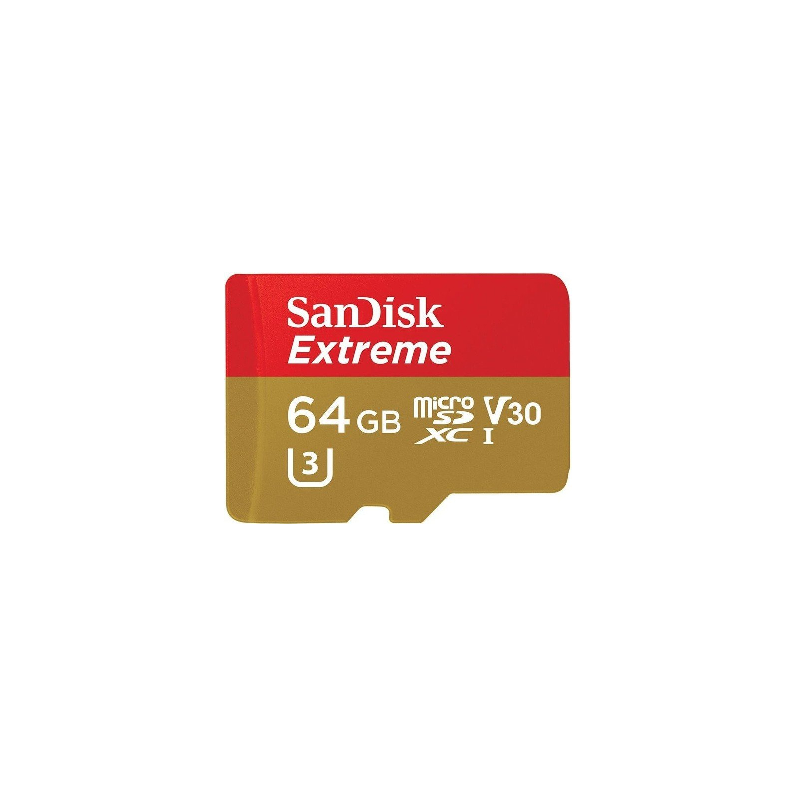 Карта памяти SanDisk 64GB microSD class 10 V30 A1 UHS-I U3 4K Extreme Action (SDSQXAF-064G-GN6AA)
