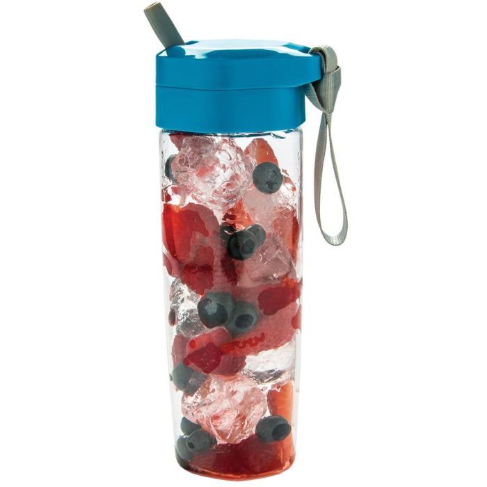 Пляшка для води XD Modo с трубочкой синяя (P436.045) зображення 10