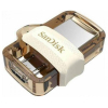 USB флеш накопитель SanDisk 32GB Ultra Dual Drive m3.0 White-Gold USB 3.0/OTG (SDDD3-032G-G46GW) изображение 2