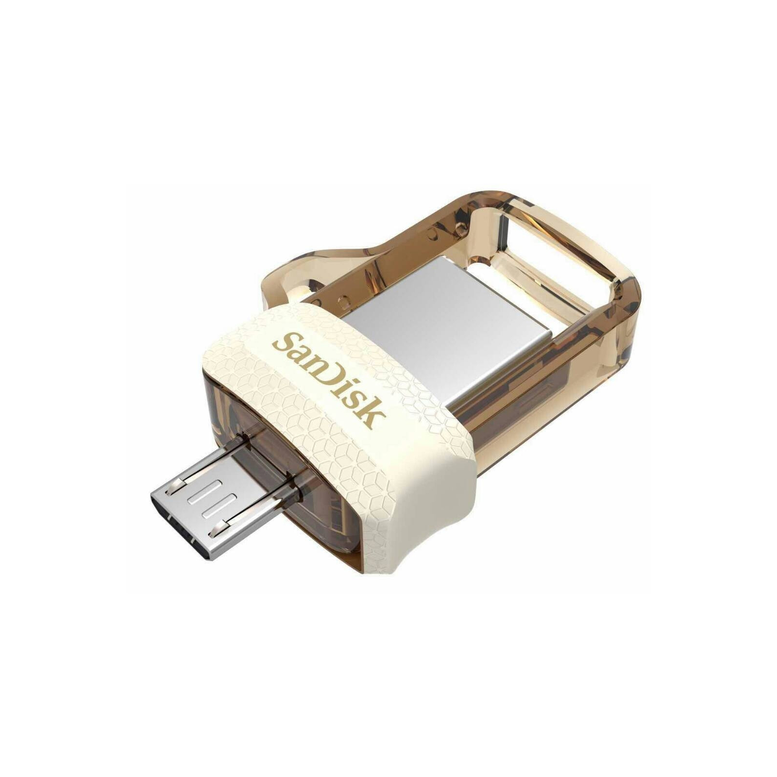 USB флеш накопитель SanDisk 32GB Ultra Dual Drive m3.0 White-Gold USB 3.0/OTG (SDDD3-032G-G46GW)