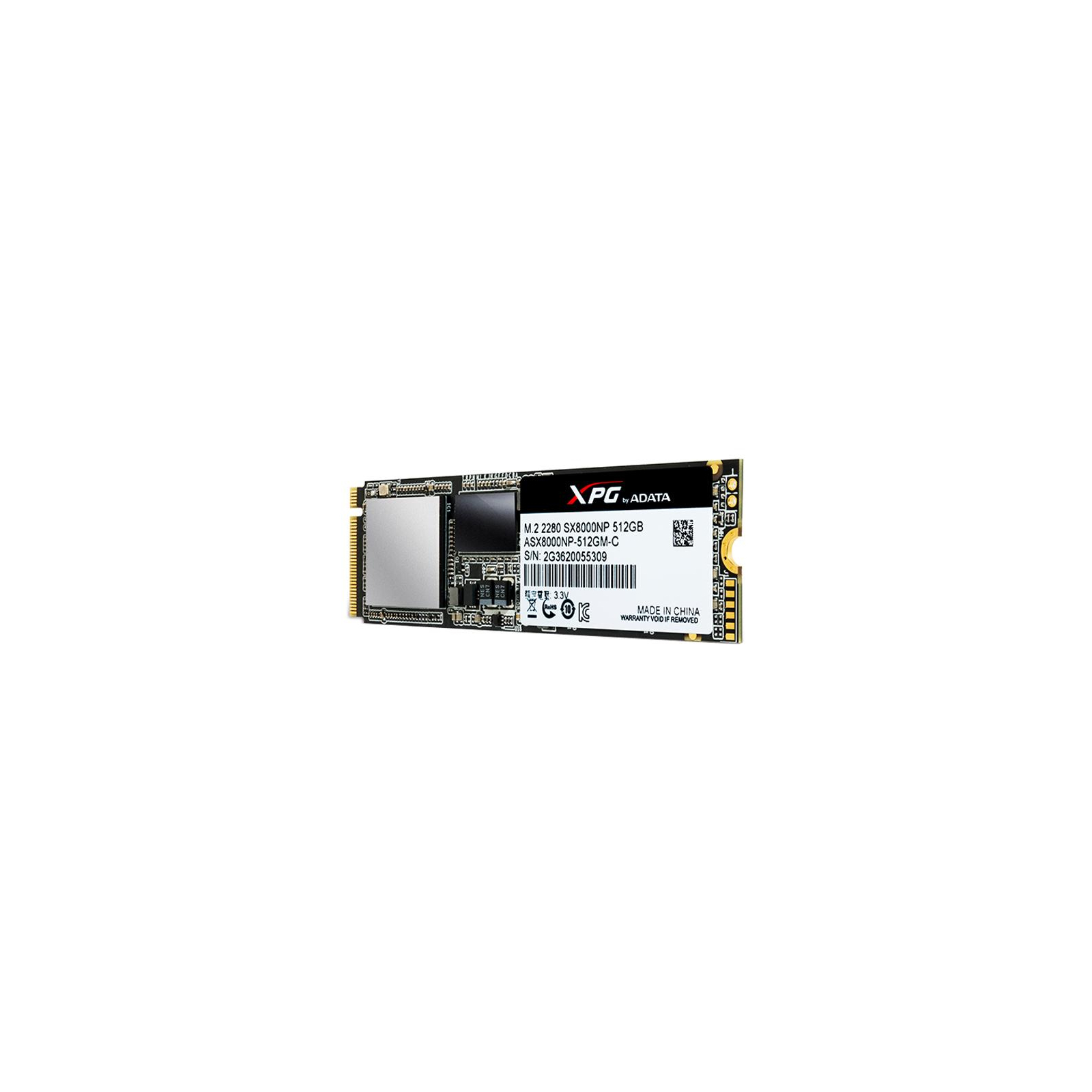 Накопитель SSD M.2 2280 512GB ADATA (ASX8000NPC-512GM-C) изображение 4