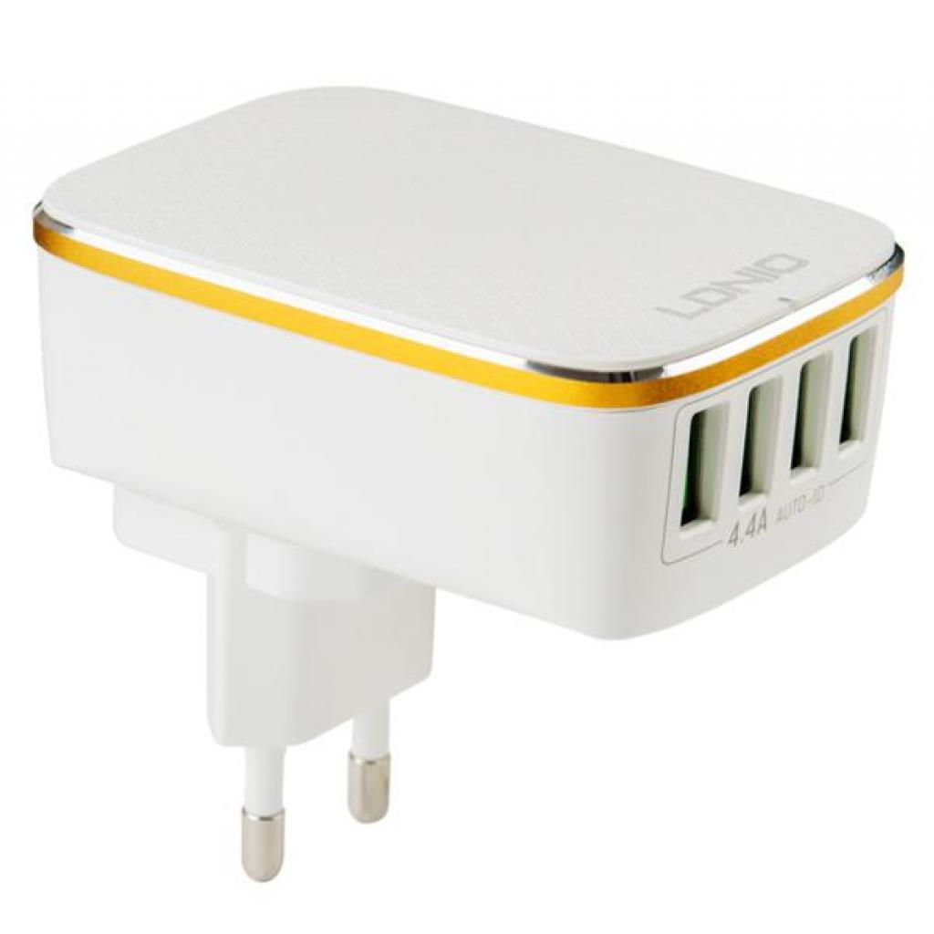 Зарядное устройство LDNIO DL-A4404 4*USB, 4.4A, White (55421) изображение 2