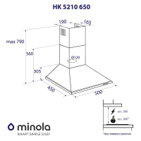 Вытяжка кухонная Minola HK 5210 WH 650 изображение 7