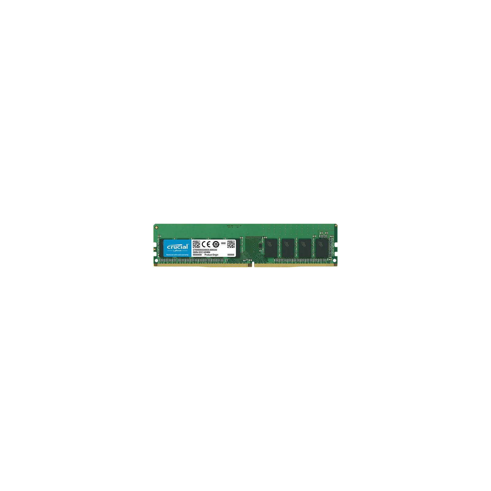 Модуль пам'яті для сервера DDR4 16GB ECC UDIMM 2666MHz 2Rx8 1.2V CL19 Micron (CT16G4WFD8266)