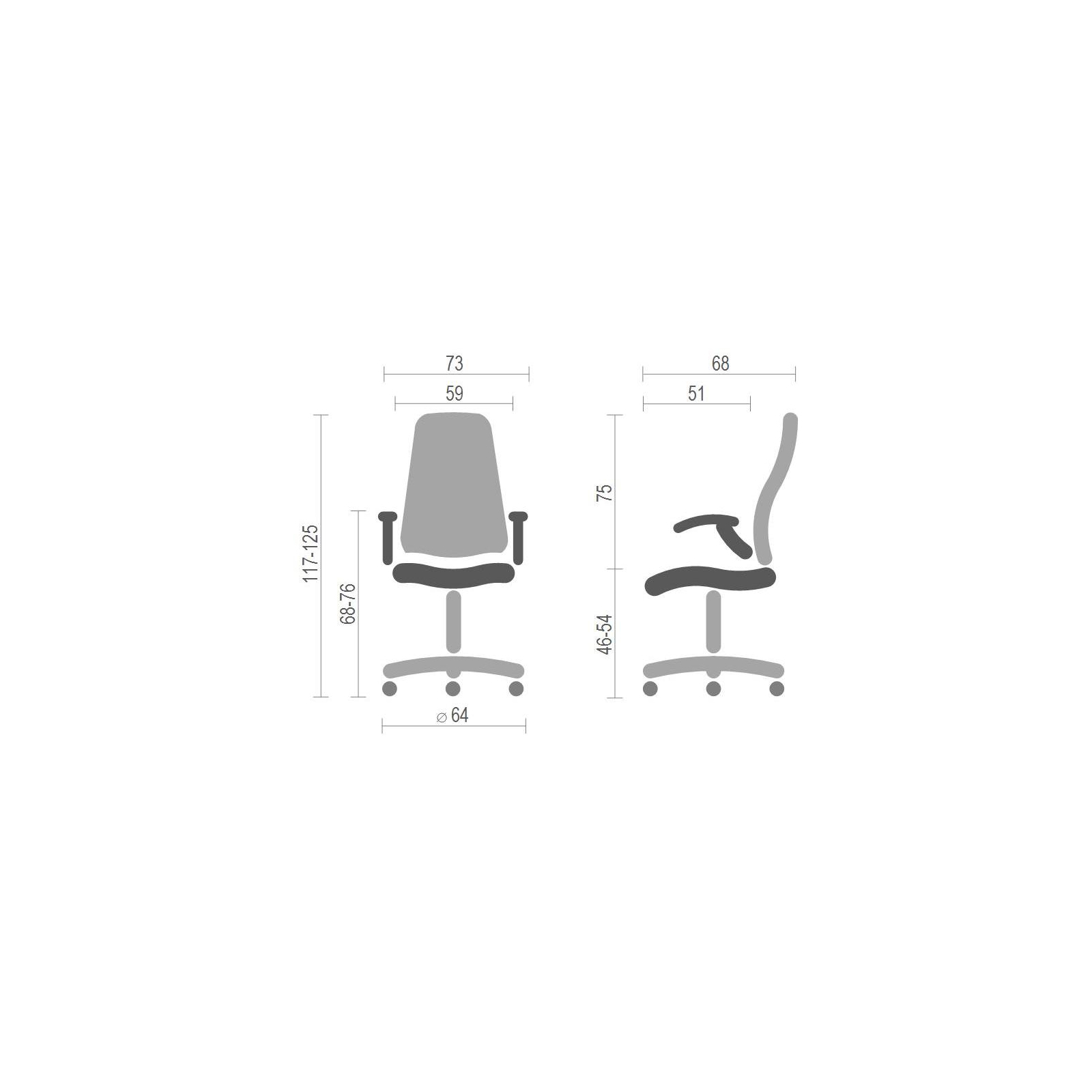 Офісне крісло Аклас Ліберті CH TILT Чорне (11869) зображення 6