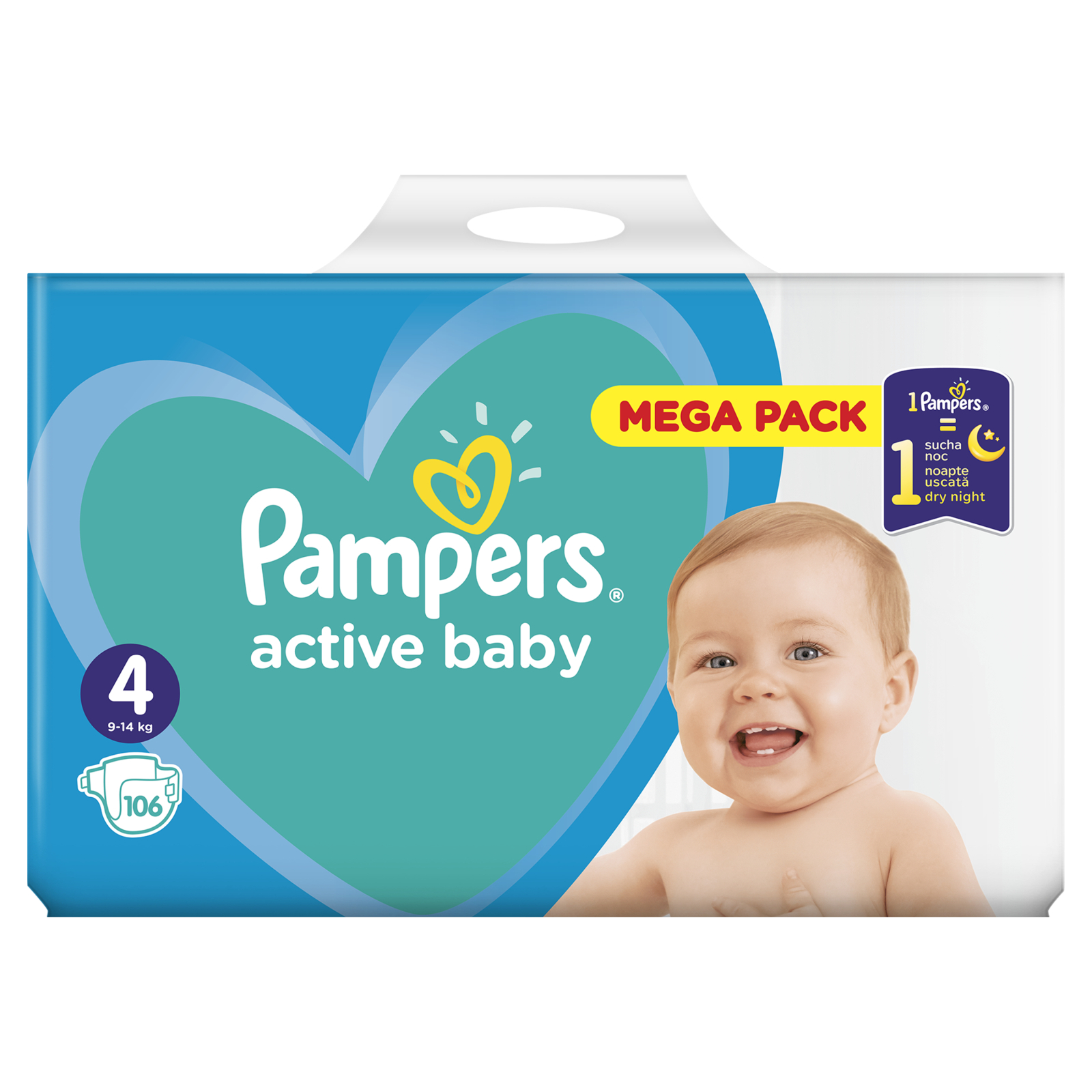 Підгузки Pampers Active Baby Maxi Розмір 4 (9-14 кг) 174 шт (8001090910820) зображення 2