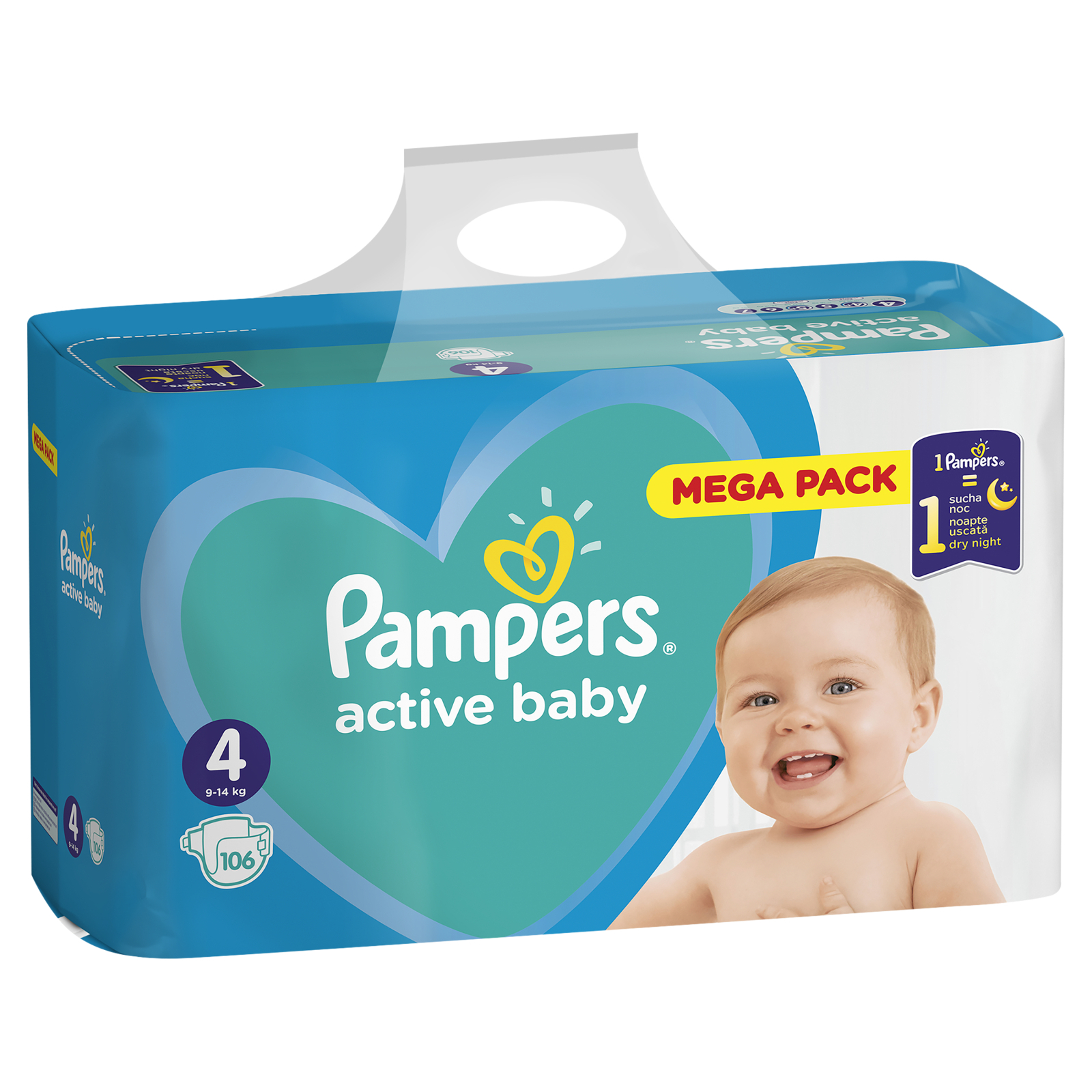 Підгузки Pampers Active Baby Maxi Розмір 4 (9-14 кг) 174 шт (8001090910820) зображення 3