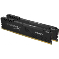 Модуль памяти для компьютера DDR4 16GB (2x8GB) 2666 MHz HyperX Fury Black Kingston Fury (ex.HyperX) (HX426C16FB3K2/16)