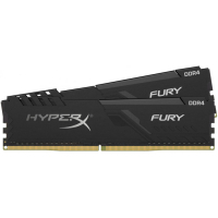 Модуль памяти для компьютера DDR4 16GB (2x8GB) 2666 MHz HyperX Fury Black Kingston Fury (ex.HyperX) (HX426C16FB3K2/16) изображение 2