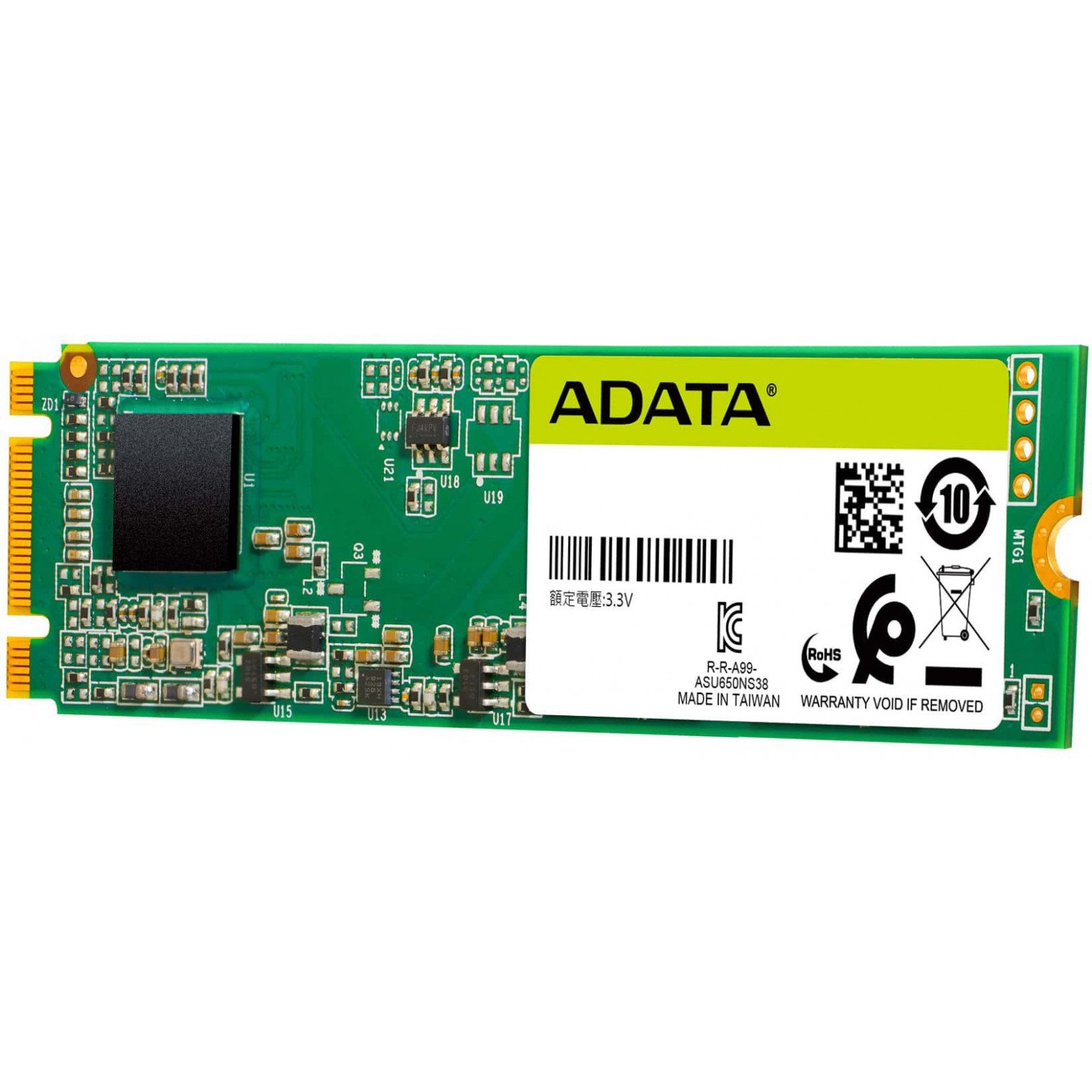 Накопитель SSD M.2 2280 512GB ADATA (ASU650NS38-512GT-C) изображение 2