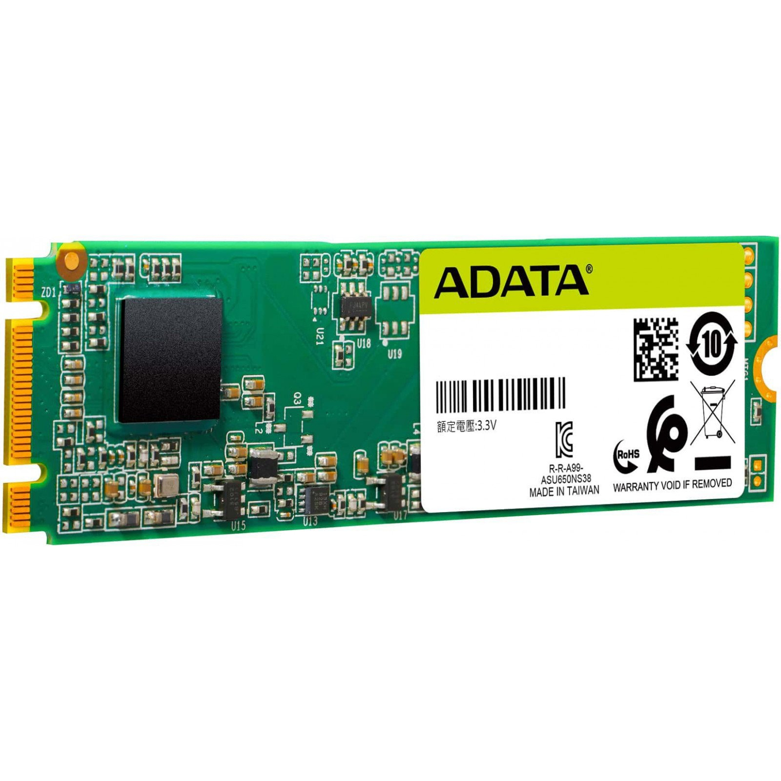 Накопитель SSD M.2 2280 256GB ADATA (ASU650NS38-256GT-C) изображение 3