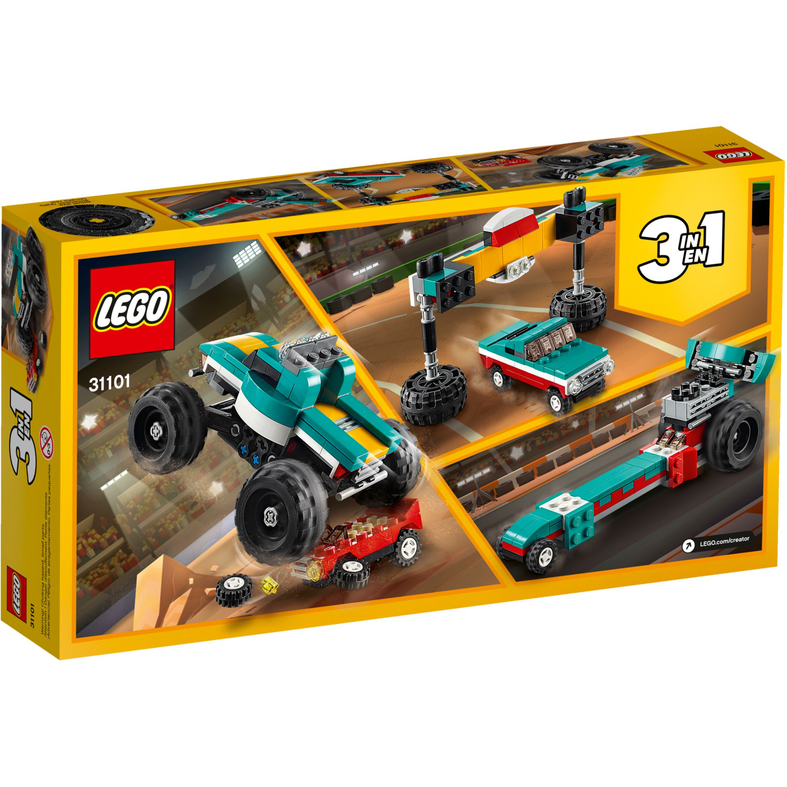 Конструктор LEGO Creator Вантажівка-монстр 163 деталі (31101) зображення 6