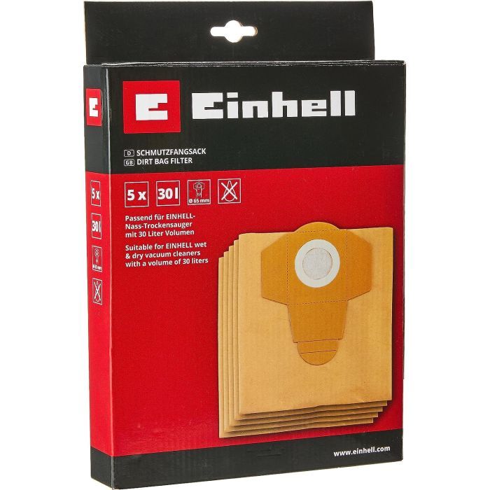 Мішок для пилососу Einhell мешки бумажные, 30л (5 шт) (2351170) зображення 3
