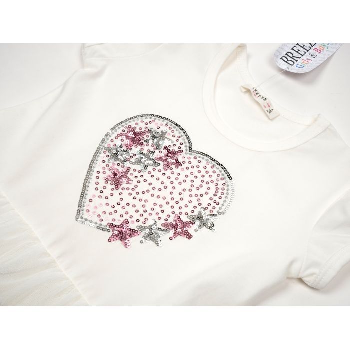 Плаття дитяче Breeze з серцем (14104-116G-cream) зображення 3