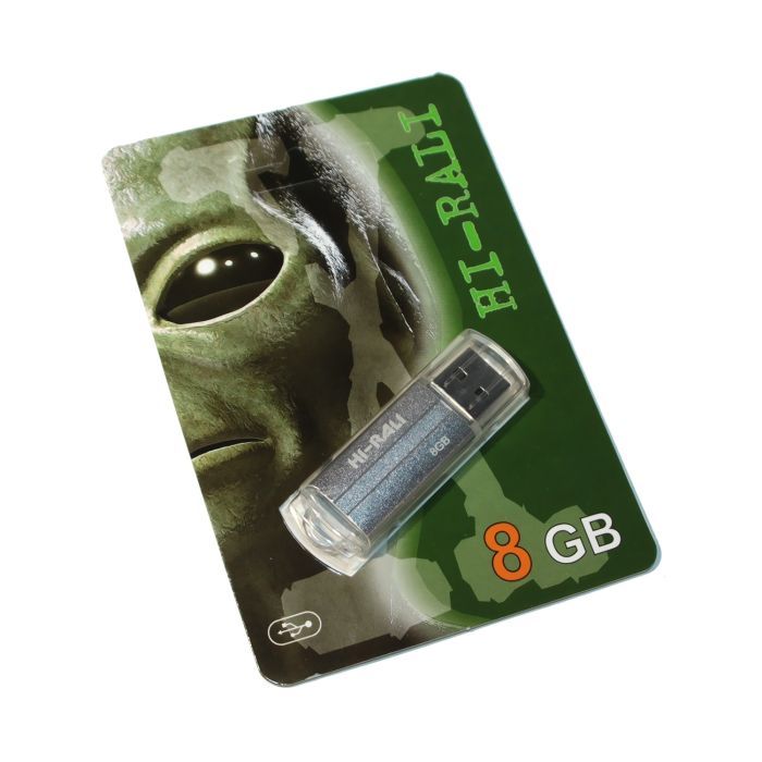 USB флеш накопитель Hi-Rali 8GB Corsair Series Silver USB 2.0 (HI-8GBCORSL)