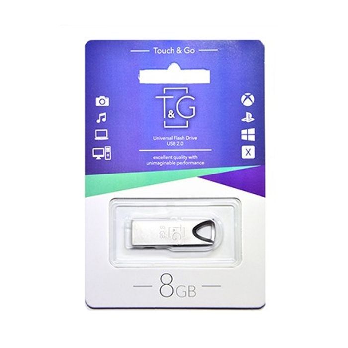 USB флеш накопитель T&G 8GB 117 Metal Series Silver USB 2.0 (TG117SL-8G) изображение 2