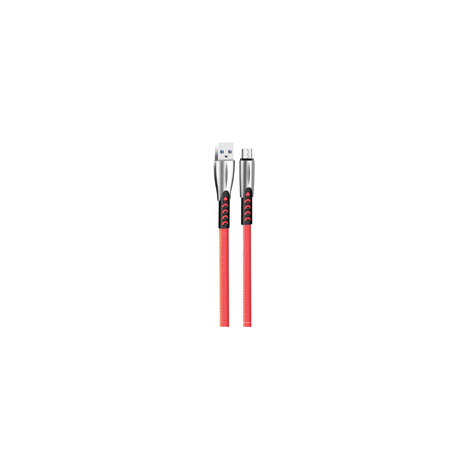 Дата кабель USB 2.0 AM to Micro 5P 1.0m zinc alloy red ColorWay (CW-CBUM011-RD) изображение 2