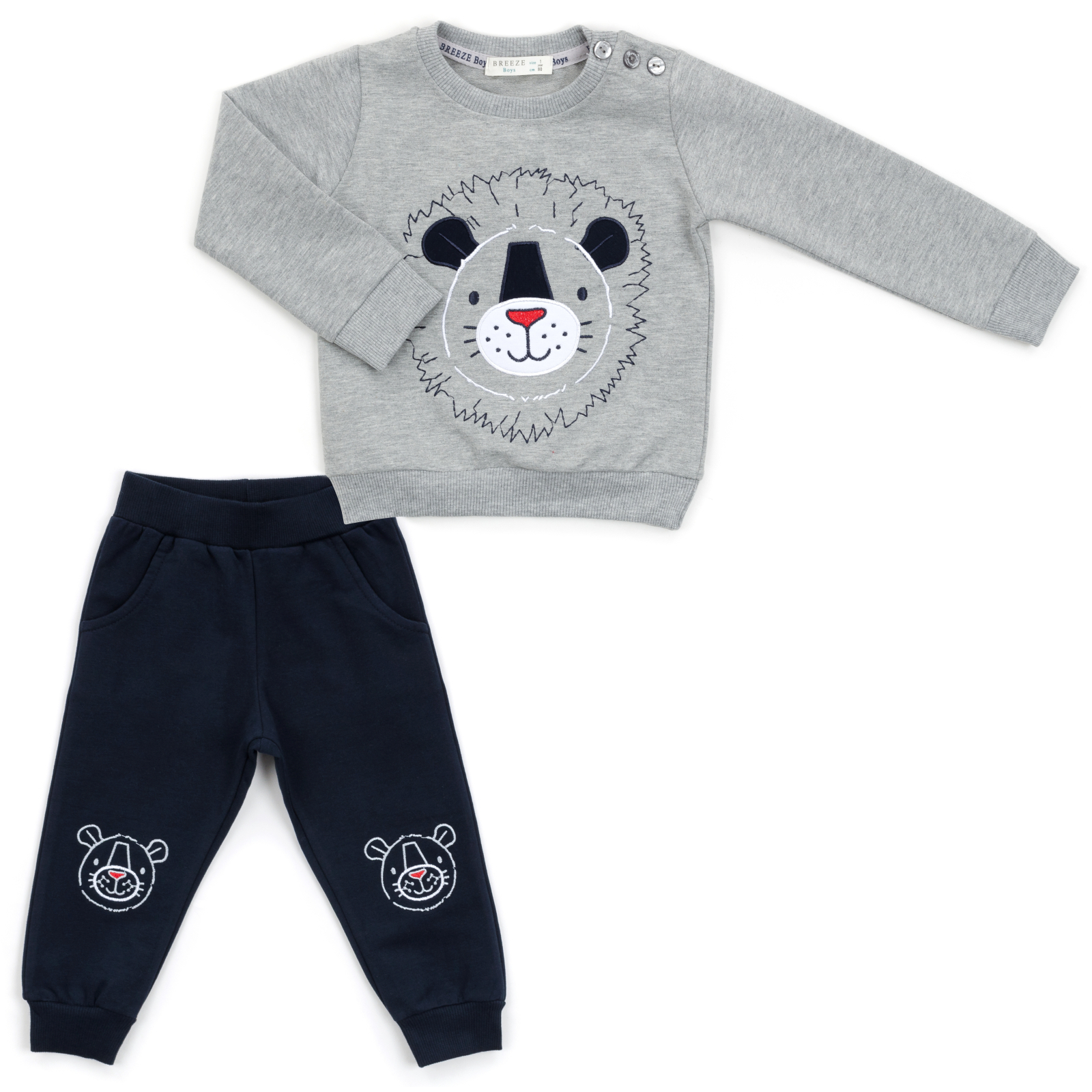 Набір дитячого одягу Breeze з тигриком (14730-80B-gray)