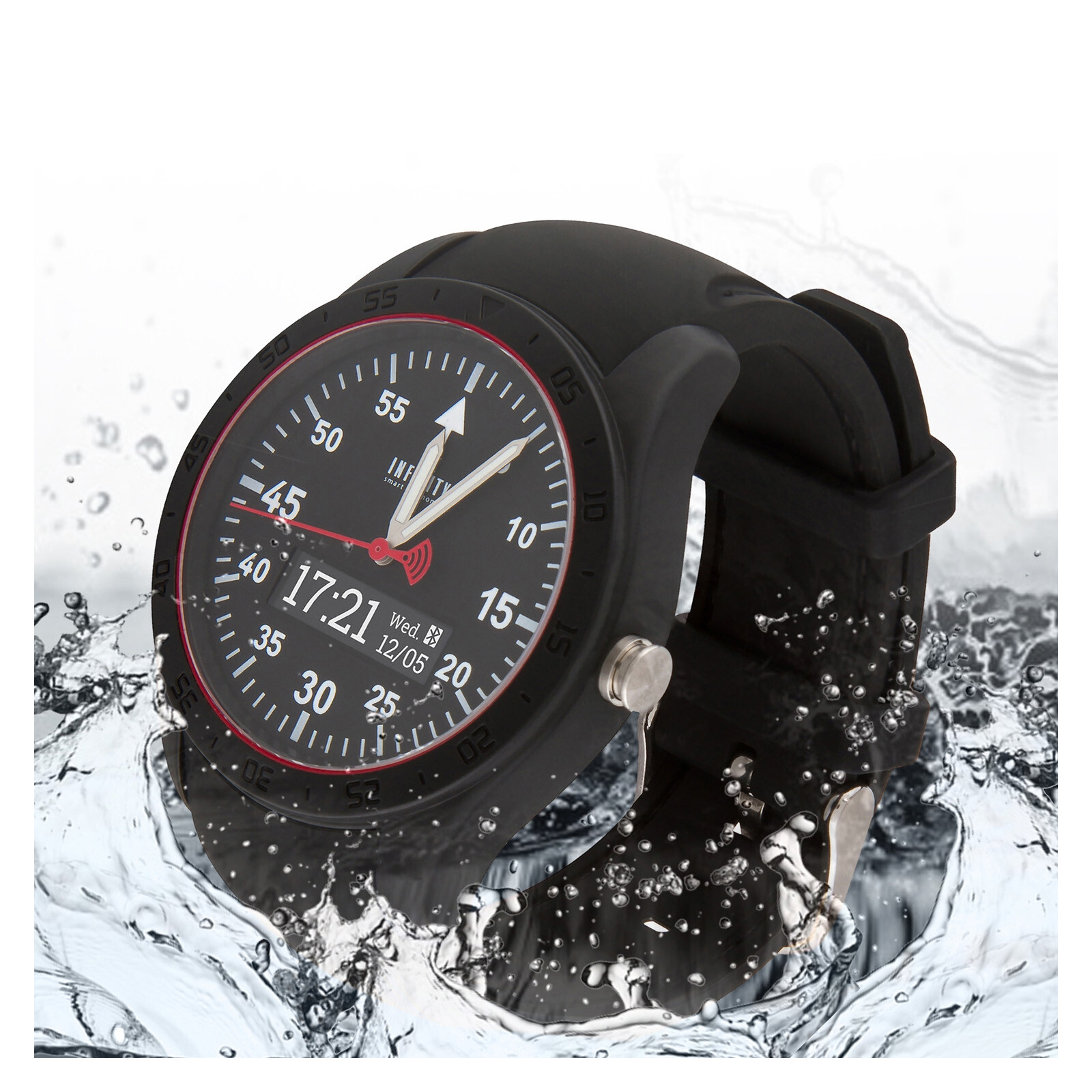 Смарт-годинник Atrix INFINITYS X20 45mm Swiss Sport Chrono Black-leather Смарт-го (swwpaii2sscbl) зображення 3