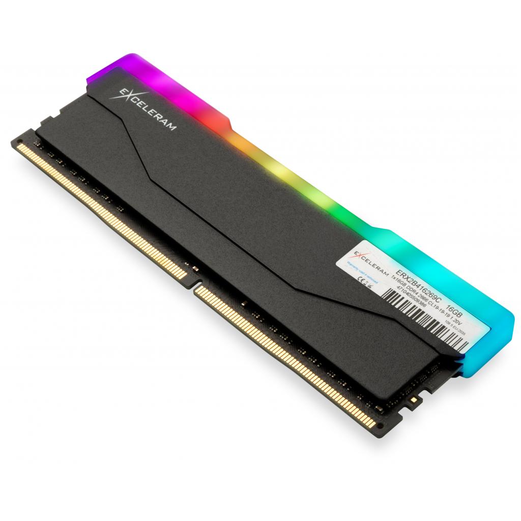 Модуль пам'яті для комп'ютера DDR4 16GB 2666 MHz RGB X2 Series Black eXceleram (ERX2B416269C) зображення 2
