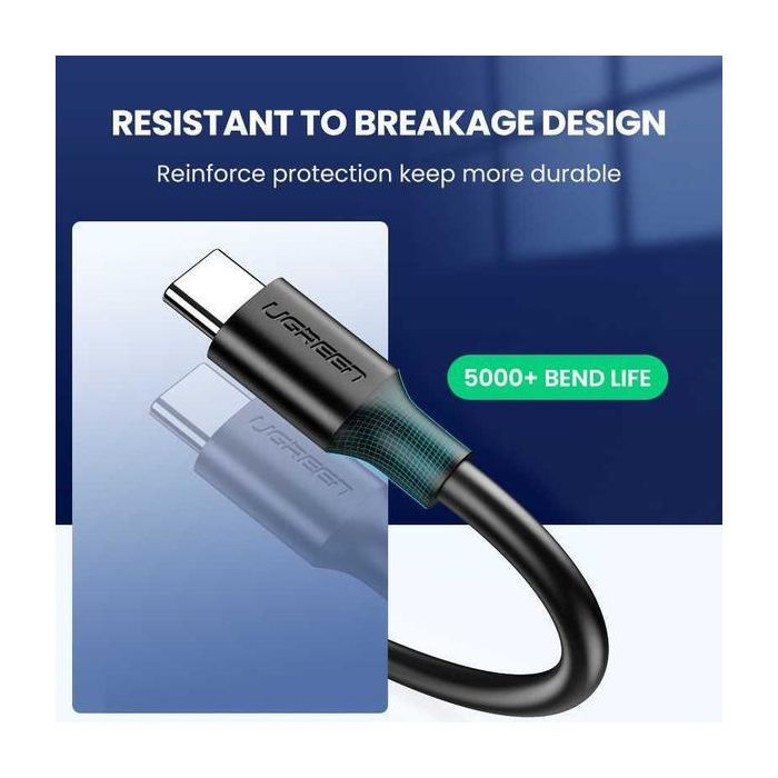 Дата кабель USB 3.0 AM to USB-C 1.0m US184 Black Ugreen (20882) зображення 5