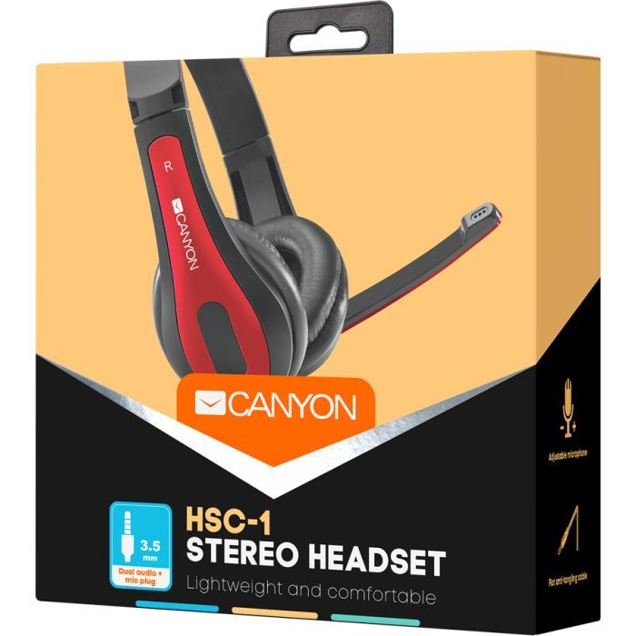 Навушники Canyon HSC-1 Black (CNS-CHSC1B) зображення 6