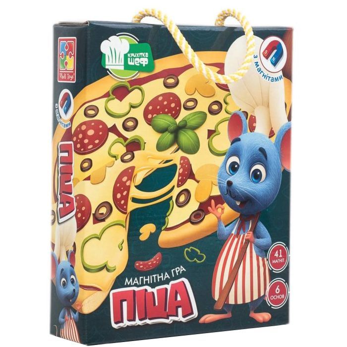 Розвиваюча іграшка Vladi Toys Магнітна кулінарна гра Піца, укр. (VT3004-02)