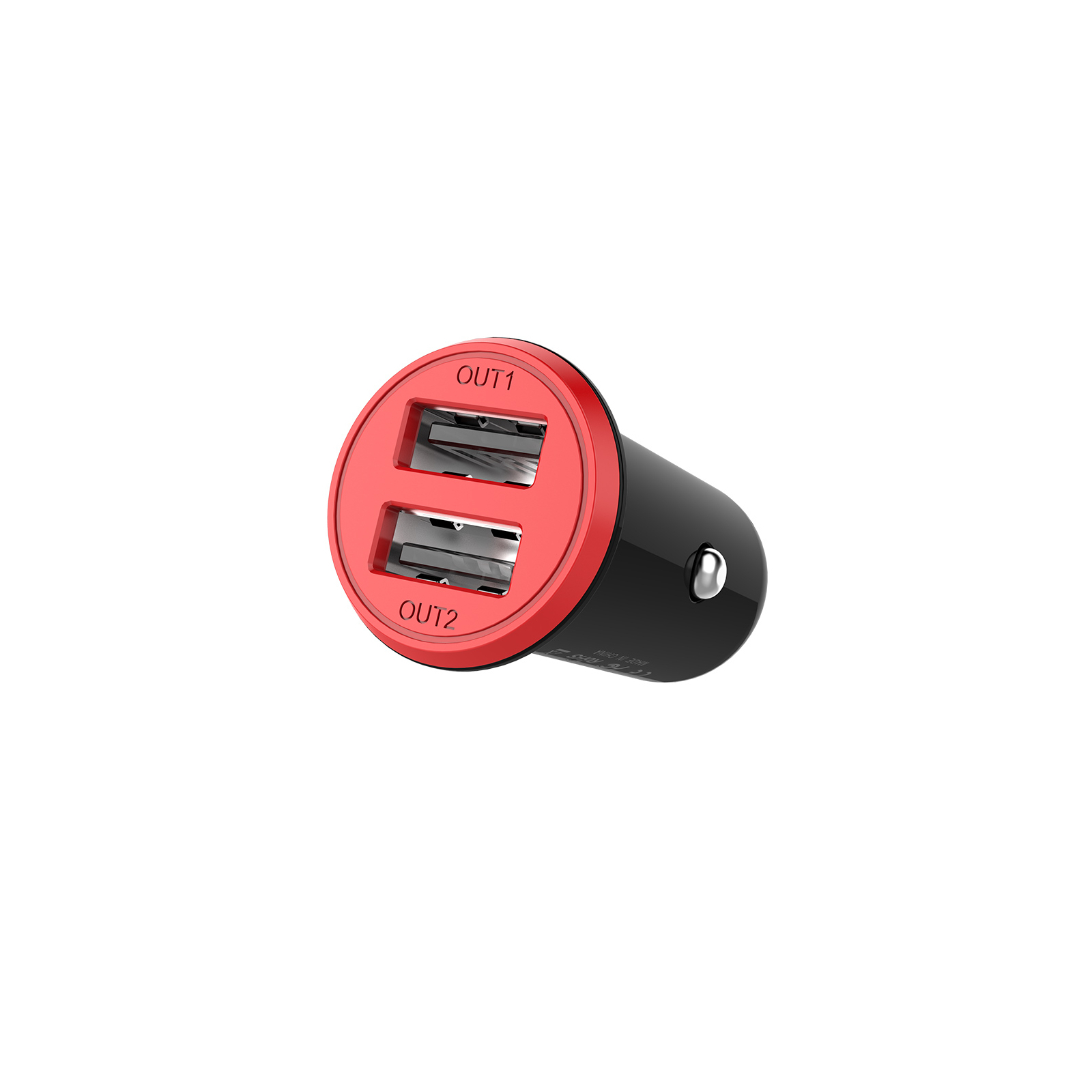 Зарядное устройство ColorWay 2USB AUTO ID 3.4A (17W) red/black (CW-CHA026-BK) изображение 2