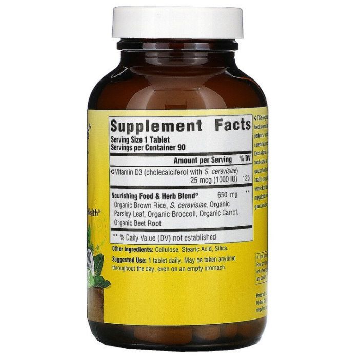 Вітамін MegaFood Вітамін D3 1000 IU, Vitamin D3, 90 таблеток (MGF-10115) зображення 2